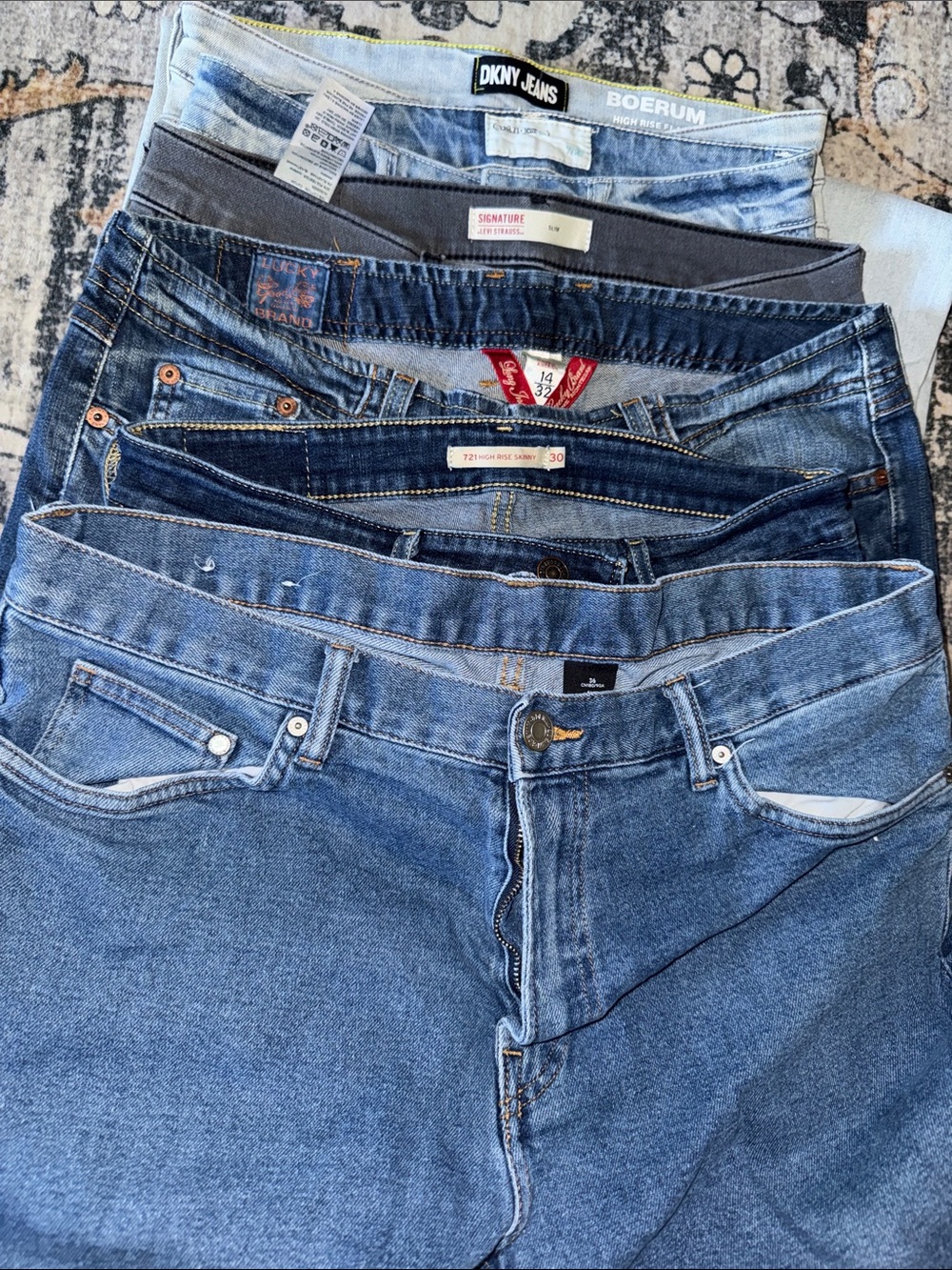 Jeans 6 pieces Dkny Women’s High-Rise Blue Denim Jeans mix